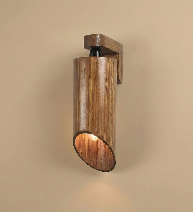 Cedar Brown Wooden Wall Light