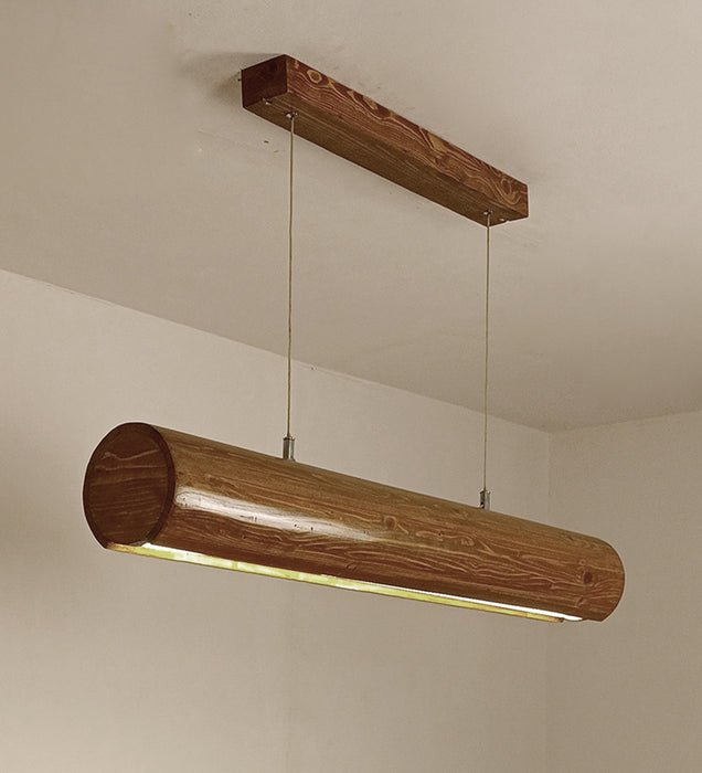 Cedar 36 Brown Wooden LED Hanging Lamp