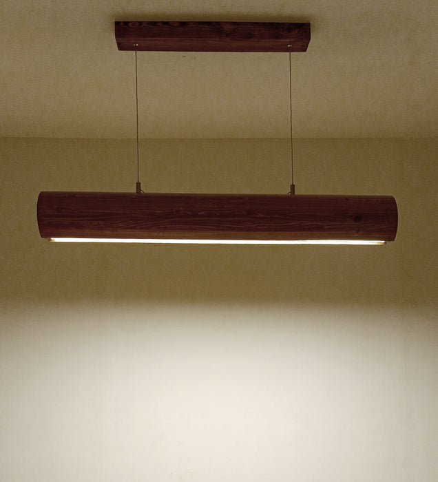 Cedar 36 Brown Wooden LED Hanging Lamp