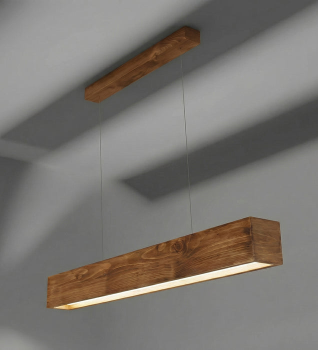 Clara 36 Brown Wooden LED Hanging Lamp