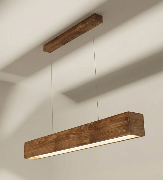 Clara 48 Brown Wooden LED Hanging Lamp