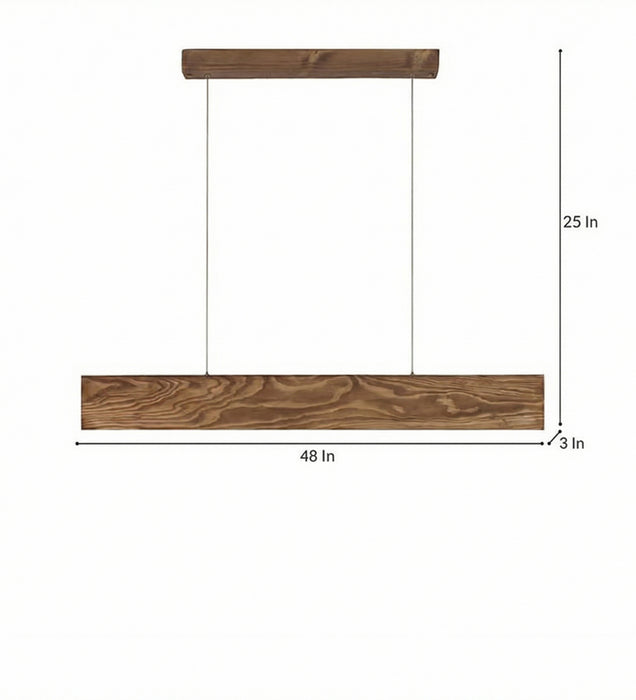 Clara 48 Brown Wooden LED Hanging Lamp