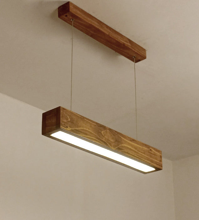 Clara 24 Brown Wooden LED Hanging Lamp