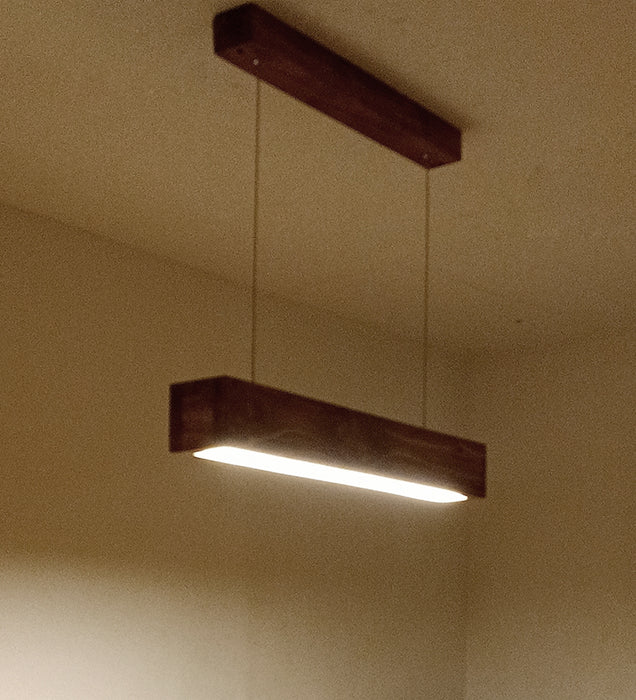 Clara 24 Brown Wooden LED Hanging Lamp