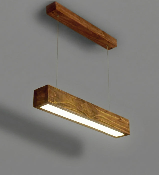Clara 24 Brown Wooden LED Hanging Lamp