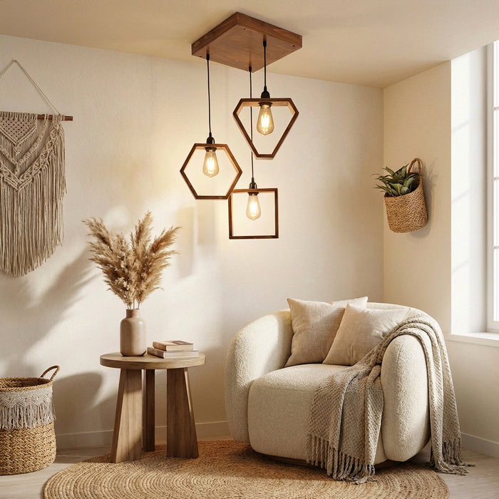 Clark Brown Cluster Hanging Lamp