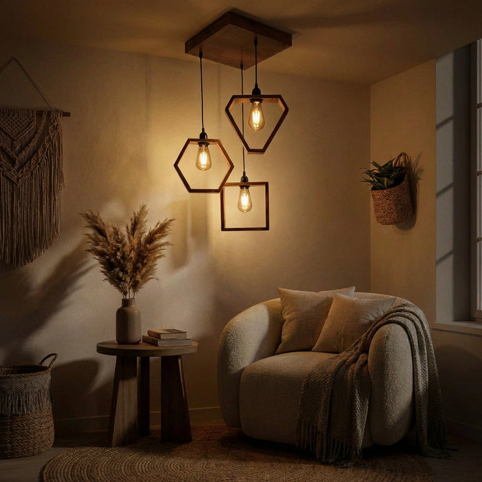 Clark Brown Cluster Hanging Lamp