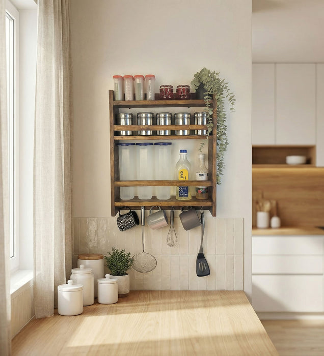 Claudia Wooden Kitchen Storage Rack