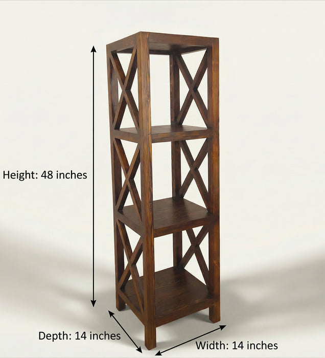 CLEMENT Solid Wood 3 tier Shelf Stand