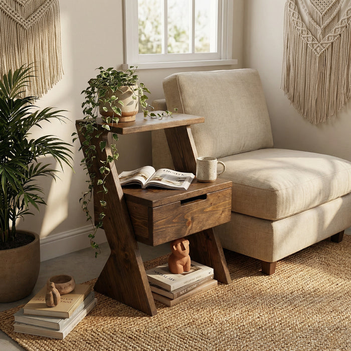 Daniel Solid Wood End Table