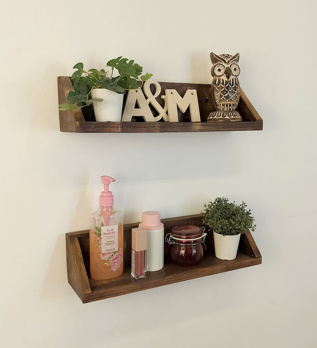 Daniel Set of 2 Wooden Wall Shelf Organiser