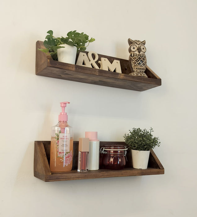 Daniel Set of 2 Wooden Wall Shelf Organiser