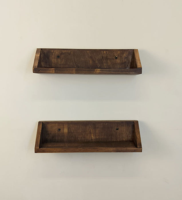 Daniel Set of 2 Wooden Wall Shelf Organiser