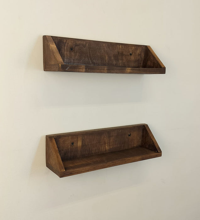 Daniel Set of 2 Wooden Wall Shelf Organiser