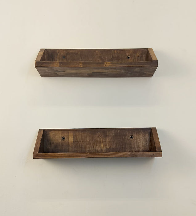 Daniel Set of 2 Wooden Wall Shelf Organiser