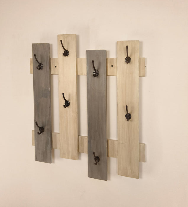 ELROND Wooden Wall Coat Hanger cum Key Holders