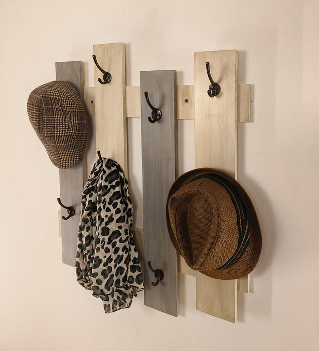 ELROND Wooden Wall Coat Hanger cum Key Holders