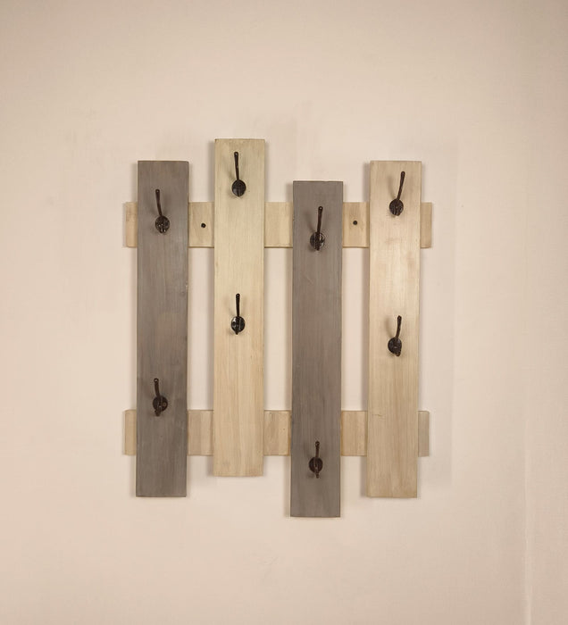 ELROND Wooden Wall Coat Hanger cum Key Holders