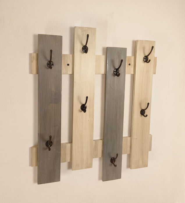 ELROND Wooden Wall Coat Hanger cum Key Holders