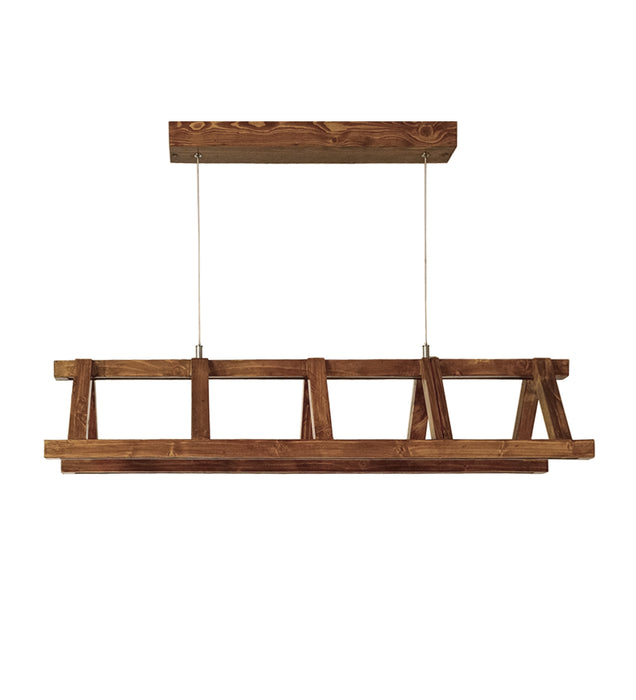 Elaine 36 Brown Wooden LED Hanging Lamp