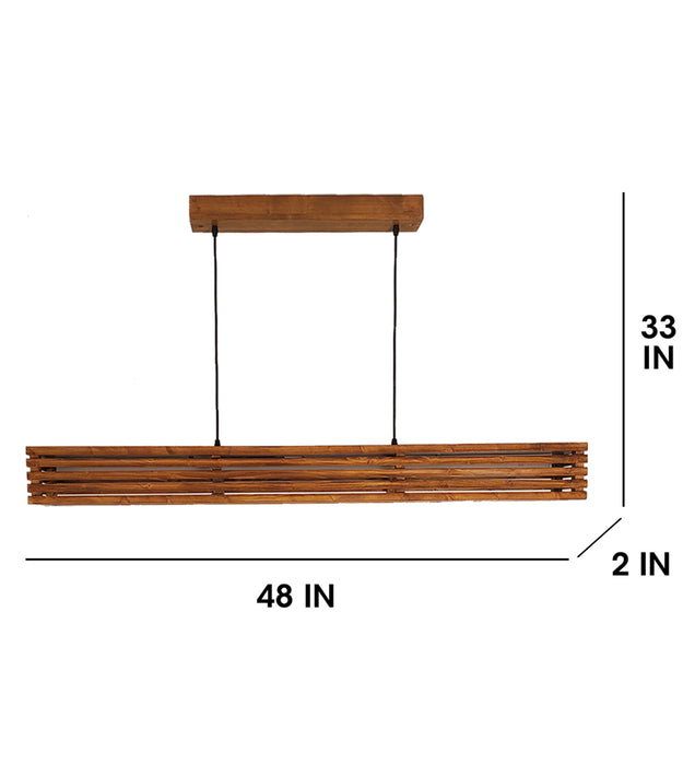 Elegant Brown Baton LED Hanging Lamp