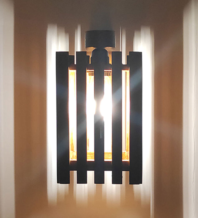 Elegant Brown Wooden Wall Light