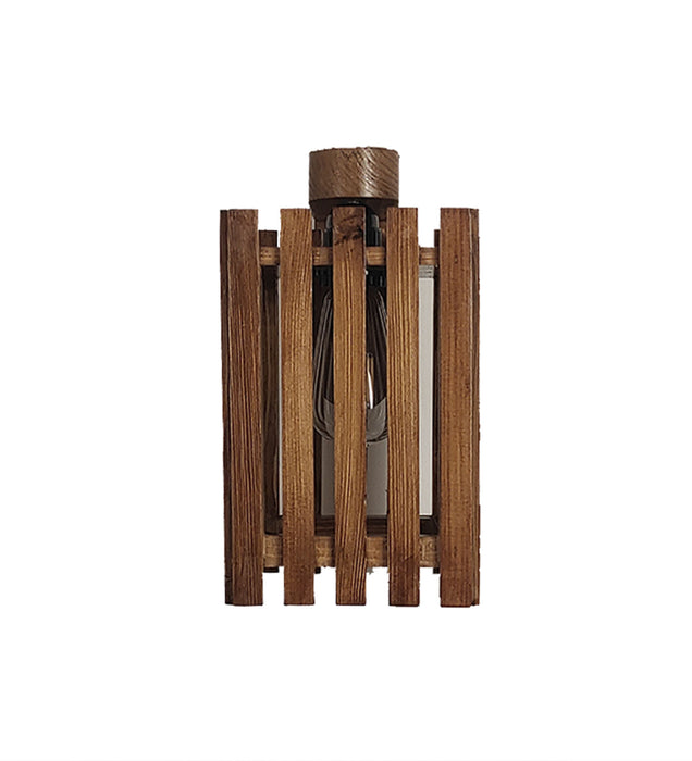 Elegant Brown Wooden Wall Light