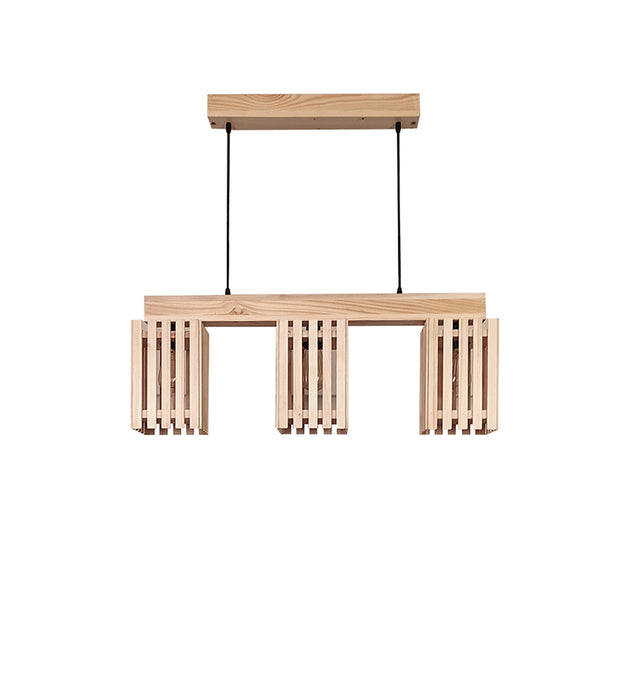 Elegant Beige Wooden Series Hanging Lamp