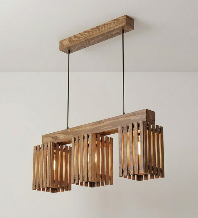 Elegant Brown Wooden Series Hanging Lamp