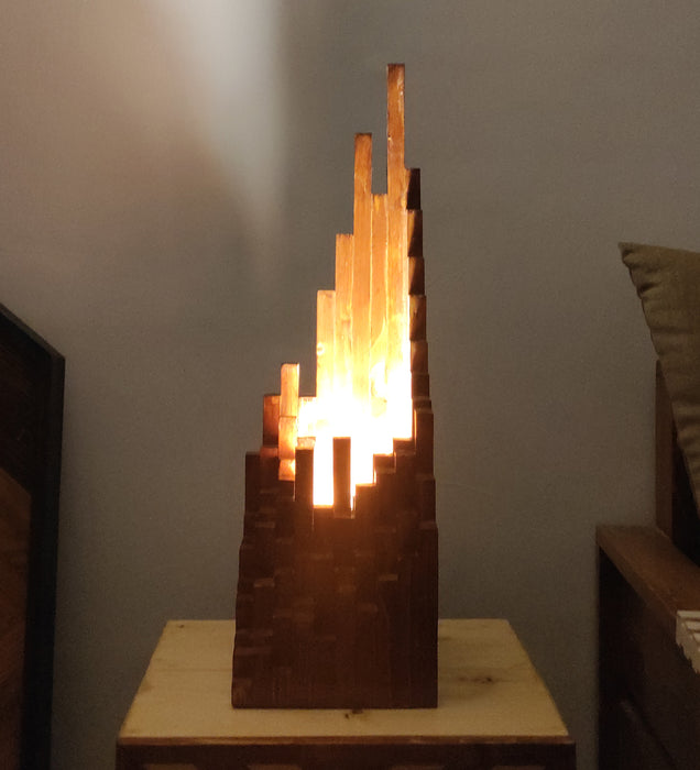 Emanate Wooden Table Lamp with Brown Base