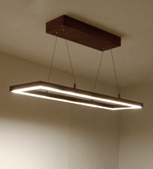 Even 36 Brown Wooden LED Hanging Lamp