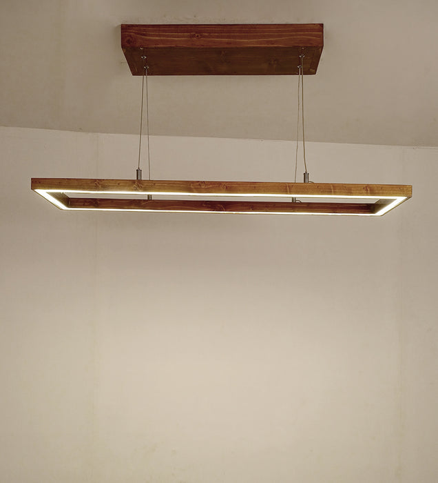 Even 36 Brown Wooden LED Hanging Lamp