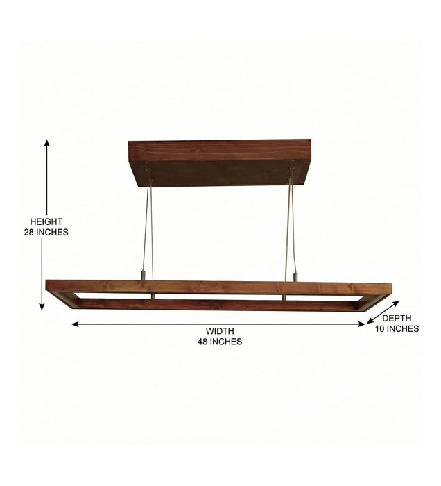 Even 48 Brown Wooden LED Hanging Lamp
