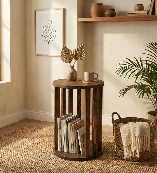 Ezra Solid Wood End Table
