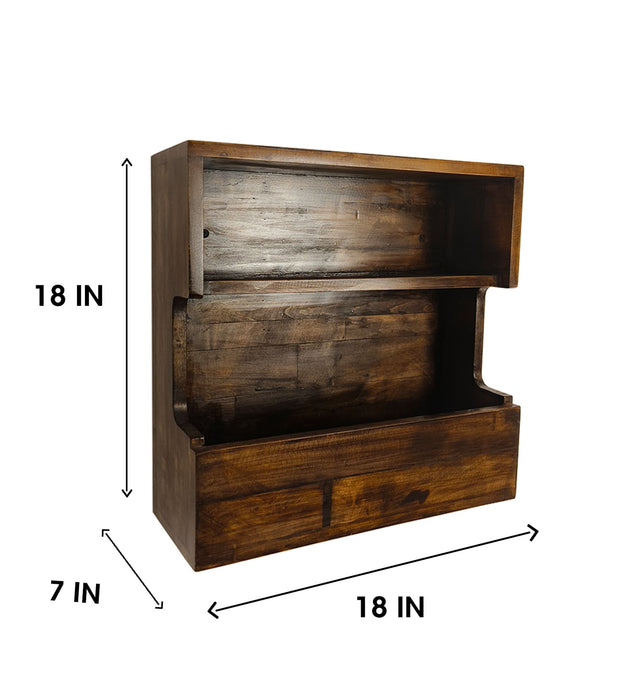 FLORENTINE Wooden Wall Shelf Organiser