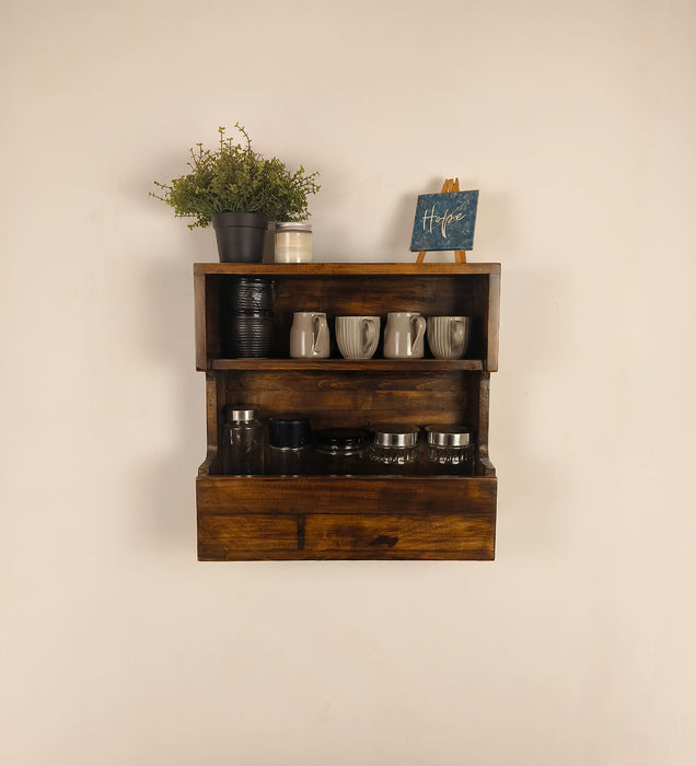 FLORENTINE Wooden Wall Shelf Organiser