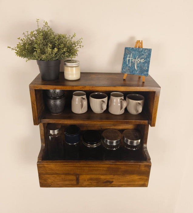 FLORENTINE Wooden Wall Shelf Organiser