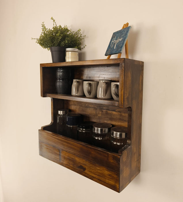 FLORENTINE Wooden Wall Shelf Organiser