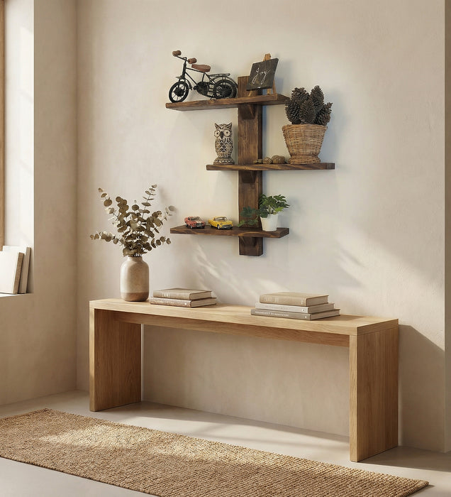 Felicia Wooden Wall Shelf Organiser