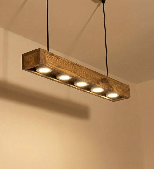 Felix 24 Brown Wooden LED Hanging Lamp