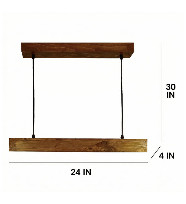 Felix 24 Brown Wooden LED Hanging Lamp
