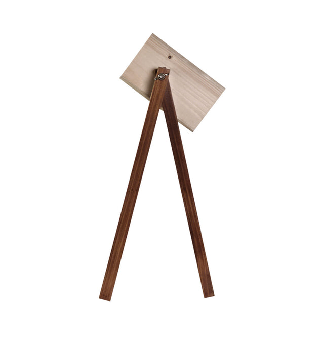 Focal Brown Wooden Table Lamp with Beige Wooden Lampshade