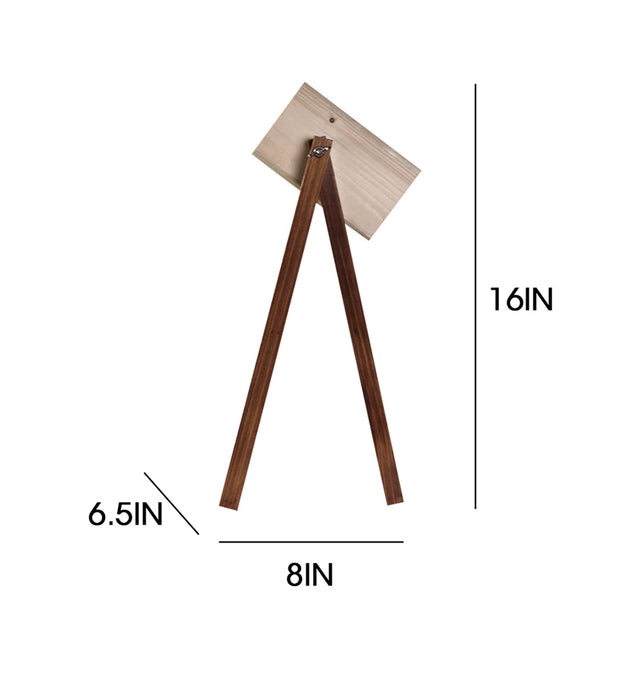 Focal Brown Wooden Table Lamp with Beige Wooden Lampshade