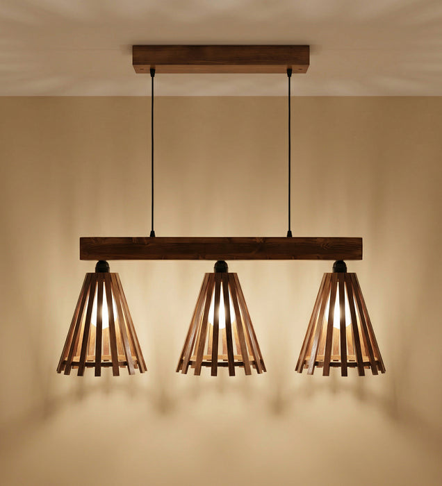 Funnel Brown 3 Series Hanging Lamp