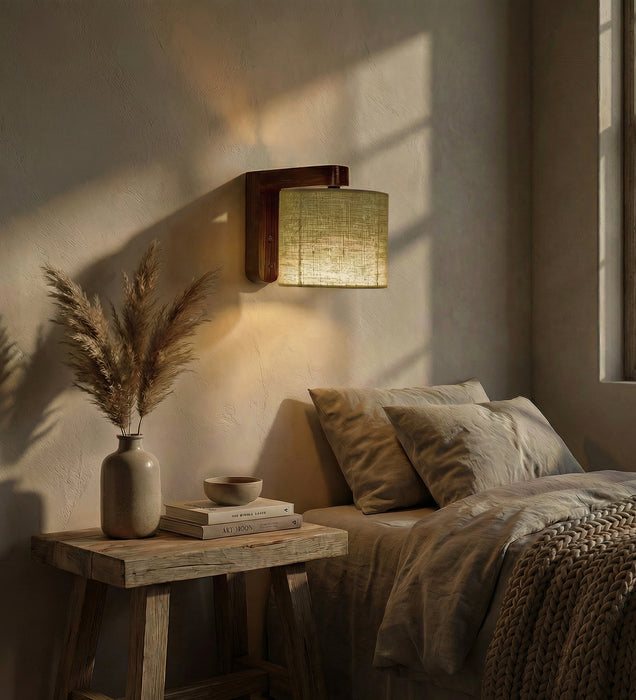 Gimli Brown Wooden Wall Light