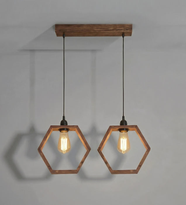 Hex Brown 2 Series Hanging Light