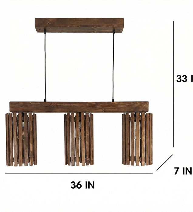 Hexar Brown 3 Series Hanging Lamp