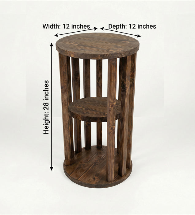 Jesse 2 Tier Solid Wood End Table