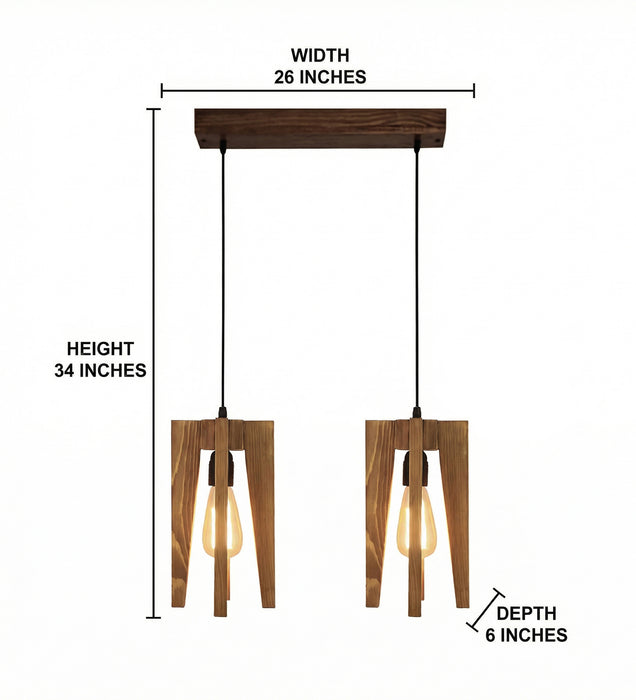 Jet Brown 2 Series Hanging Light
