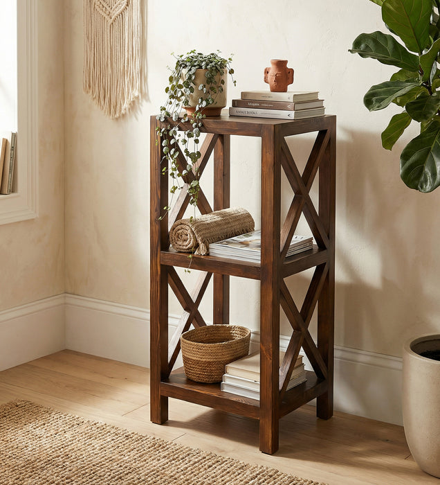 Jose 2 Tier Solid Wood End Table